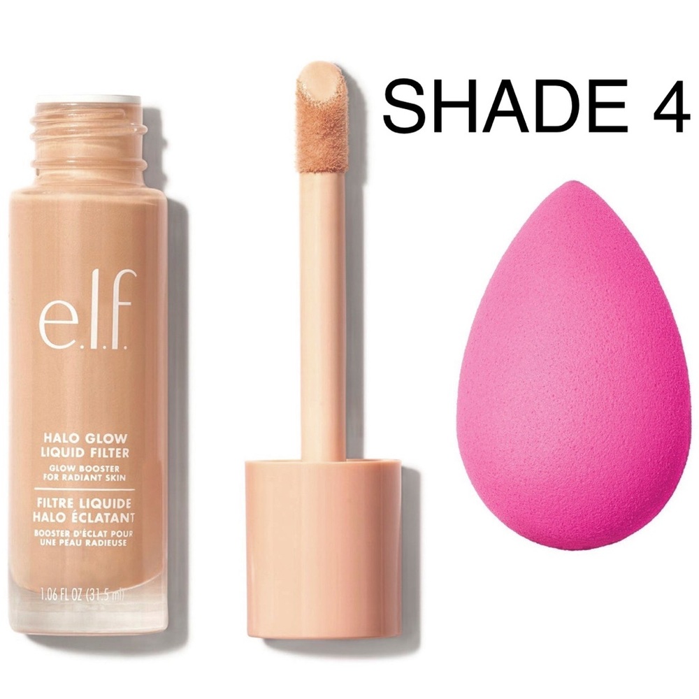 e.l.f. Cosmetics - SHADE 4 MEDIUM - Halo Glow Liquid Filter & Beauty Spo…